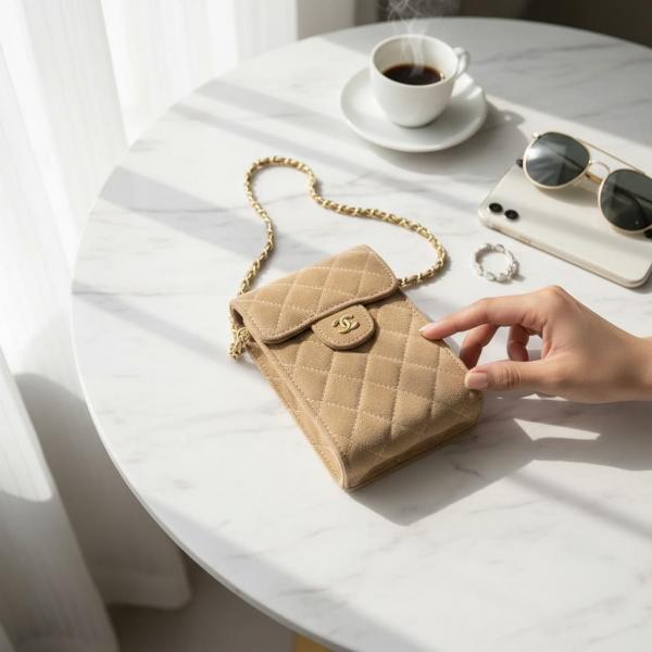Chanel mobile holder cum sling bag with box 6051