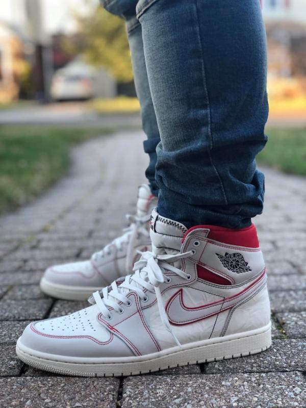 NIKE AIR JORDAN 1 RETRO HIGH PHANTOM GYM RED