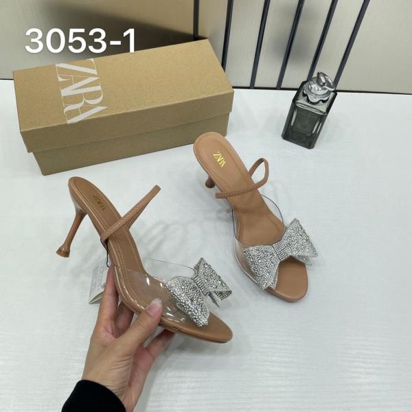 Zara Bow Crystal Jewel Heel With OG Box 3053 1