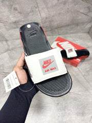 NIKE AIRMAX 90 SLIDE WHITE RED