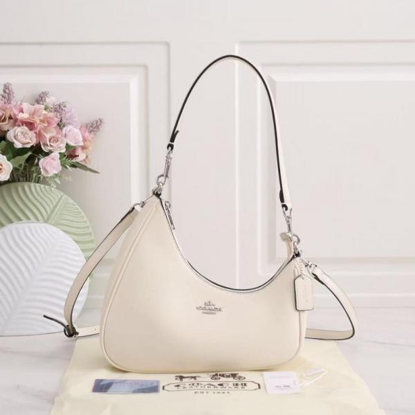 Coach Twisted Teri Shoulder Bag Signature Canvas With OG Box Carry Bag CB102 Off White