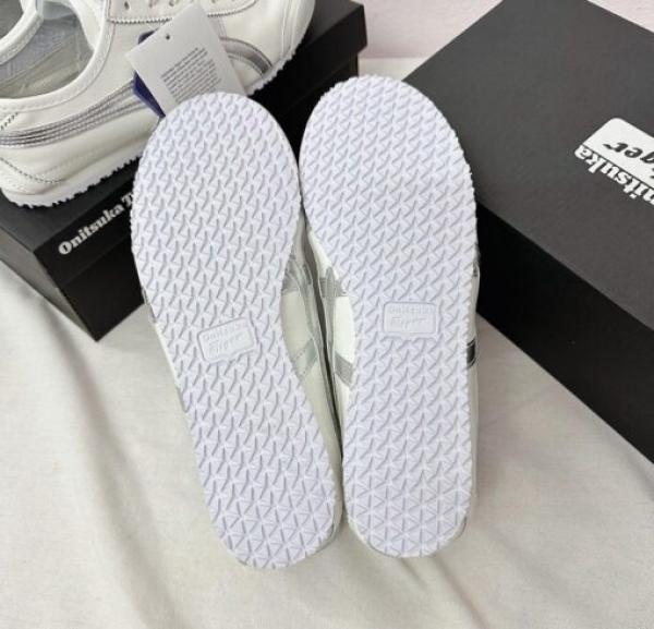 Onitsuka Tiger Mexico 66 White Silver Girls Metallic D 1888