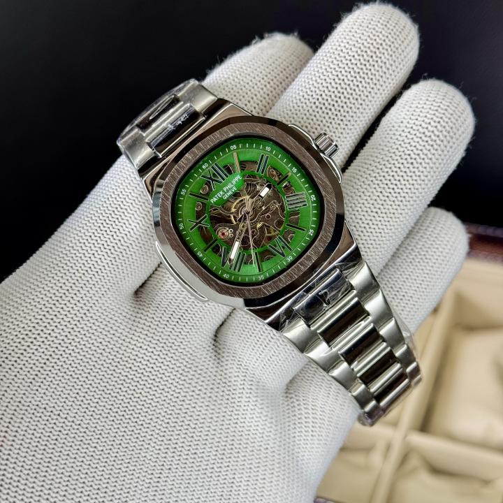 Patek Philippe Automatic Silver Green 055