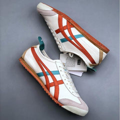 Onitsuka Tiger Mexico 66 Cream Piquant Orange Girls D 1884