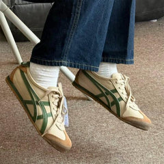 Onitsuka Tiger Mexico 66 Beige Grass Green Girls D 1882