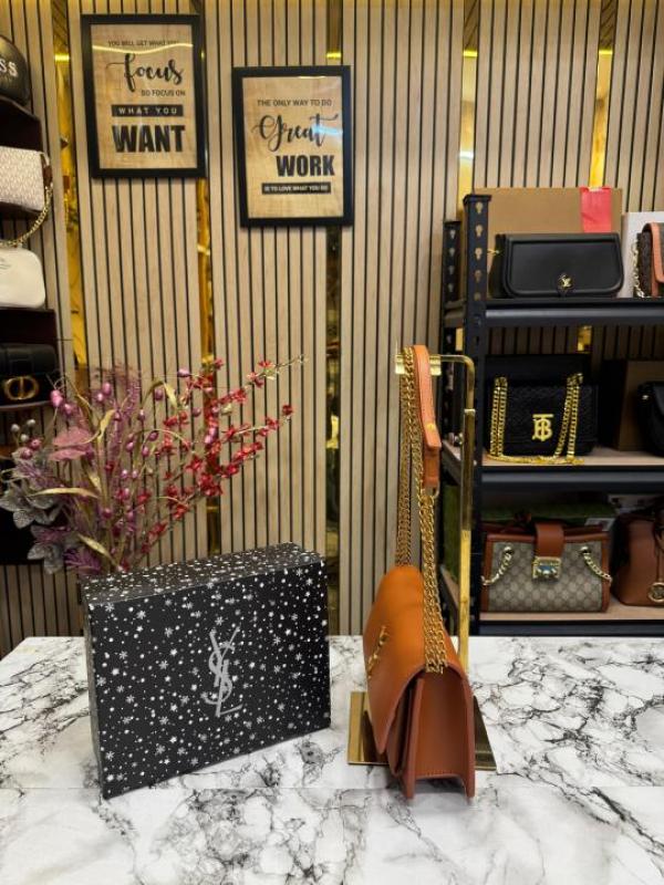 Yves Saint Laurent Ysl Sunset Shoulder Bag With Box And Dust Bag Brown 8878
