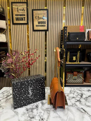 Yves Saint Laurent Ysl Sunset Shoulder Bag With Box And Dust Bag Brown 8878