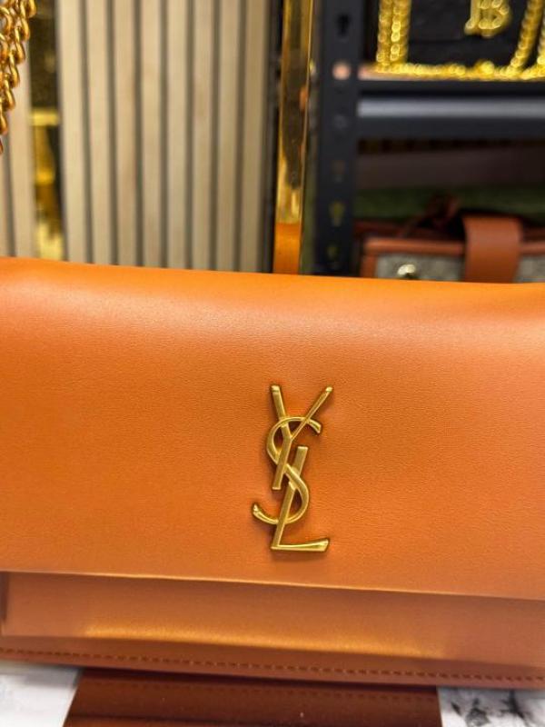 Yves Saint Laurent Ysl Sunset Shoulder Bag With Box And Dust Bag Brown 8878