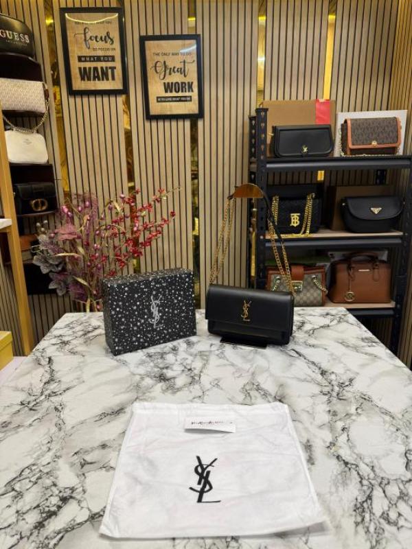 Yves Saint Laurent Ysl Sunset Shoulder Bag With Box And Dust Bag Black 8878