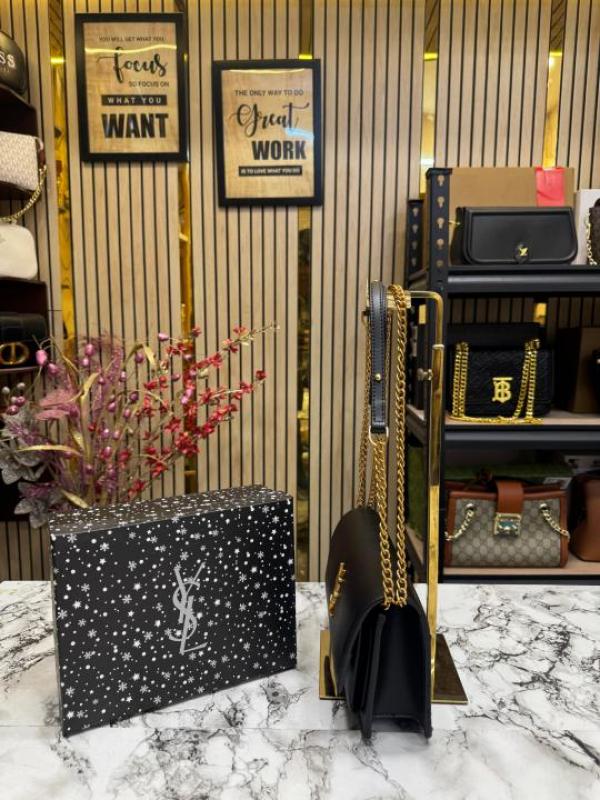 Yves Saint Laurent Ysl Sunset Shoulder Bag With Box And Dust Bag Black 8878