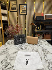 Yves Saint Laurent Ysl Sunset Shoulder Bag With Box And Dust Bag Apricot 8878