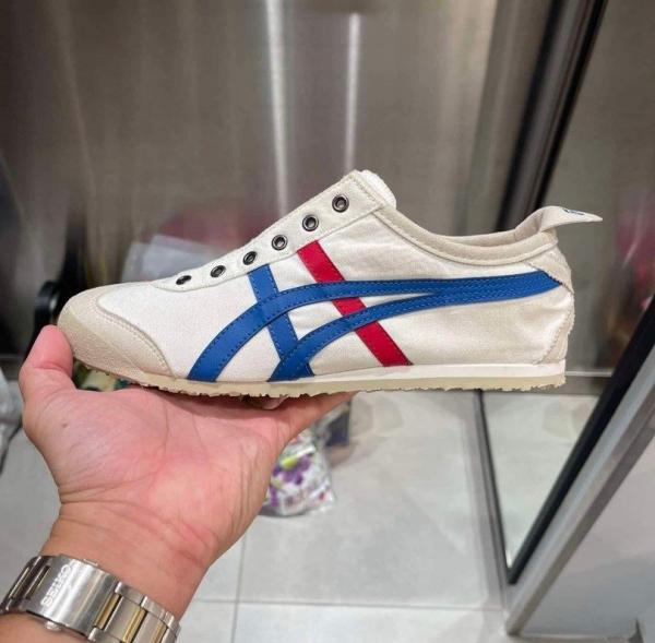 Onitsuka Tiger Mexico 66 Slipon White BlueRed Girls D 1874