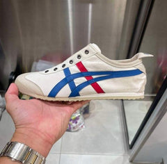 Onitsuka Tiger Mexico 66 Slipon White BlueRed Girls D 1874