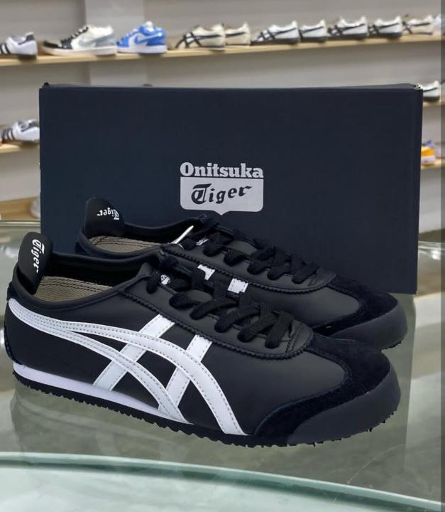 Onitsuka Tiger Mexico 66 Black White Girls Monochrome Sneakers D 1873