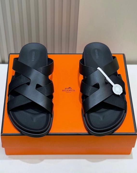 HERMES KAZIMIR BLACK PREMIUM SLIDE