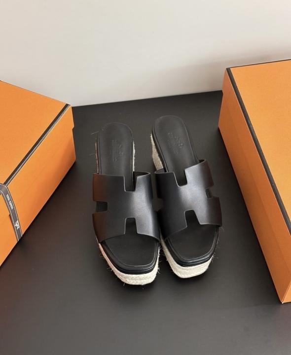 Hermes EZE 30 Sandals Platform Heel With Original Box & Carry Bag Packing