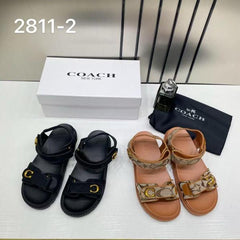 Coach Monogram Brown Sandals Flats For Women With Original Box And Dustcover