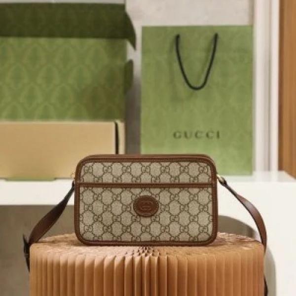 Gucci Mini GG Canvas Brown Bag With Double OG Box And Dust Bag 658572