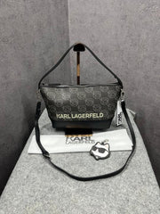 Karl Lagerfeld Ikon Crossbody NFT All Over PatterBlack n Bag With Dust Bag