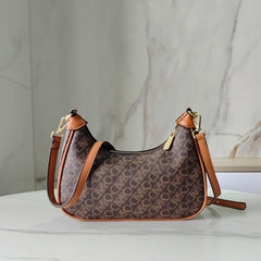 Michael Kors Cora Mini Zip Pouchette Signature OG Box Dust Cover & Carry Bag 100822 Coffee Brown
