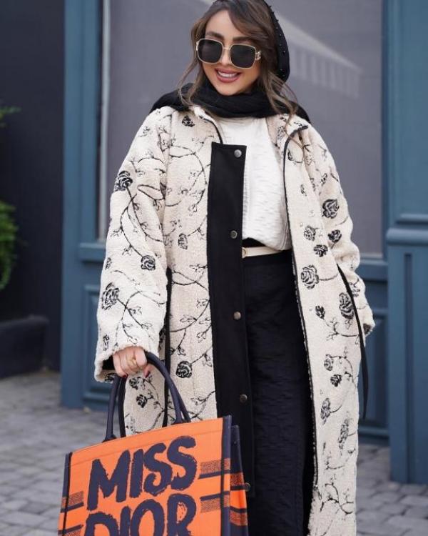 Miss Dior By Christian Dior Graffiti Book Large Tote With OG Box & Dust Bag & Scarf (Orange 41cm)