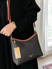Michael Kors Maeve Large Logo Tote Bag With Dust Cover & Carry Bag M8453 Coffee Brown