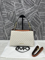Michael Kors Mk Trisha Shoulder Bag With Dust Bag Beige Brown 20201