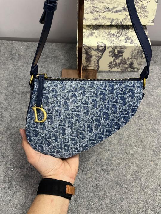 Christian Dior Saddle Rodeo Denim With OG Box & Dust Bag 8110 Denim