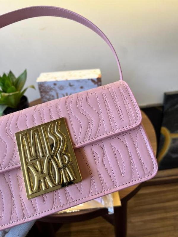 Christian Dior Quilted Miss Dior Flap Shoulderbag With OG Box Dust Bag & 2 belts Pink D2427