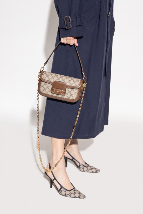 Gucci Horse Bit 1955 GG Monogram Crossbody Sling With OG  Box Dust Bag 88228 Brown
