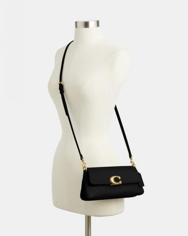 Coach Small Jet Shoulder Bag With OG Box Dust Cover & Carry Bag Black CAM16