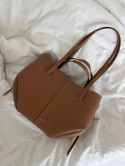 Polene Cyme Large Tote With Wallet & Original Dust Cover Tan Brown