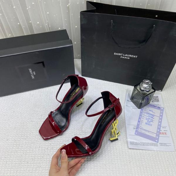 YSL Opyum Heels Premium Wine with OG Box & Carry Bag
