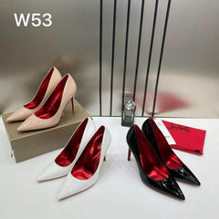 Christian Louboutin Miss Iriza 10 Apricot Sparkle Bottom Z Heels Patent With OG Box & Dust Cover W53