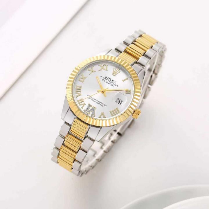 Rolex Oyster Perpetual Date Just 2Ton-Gold-White