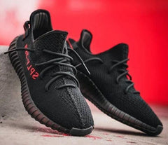 Adidas Yeezy 350 V2 Bred Black Red for Girls Semi-UA 7A Quality (D-2024)