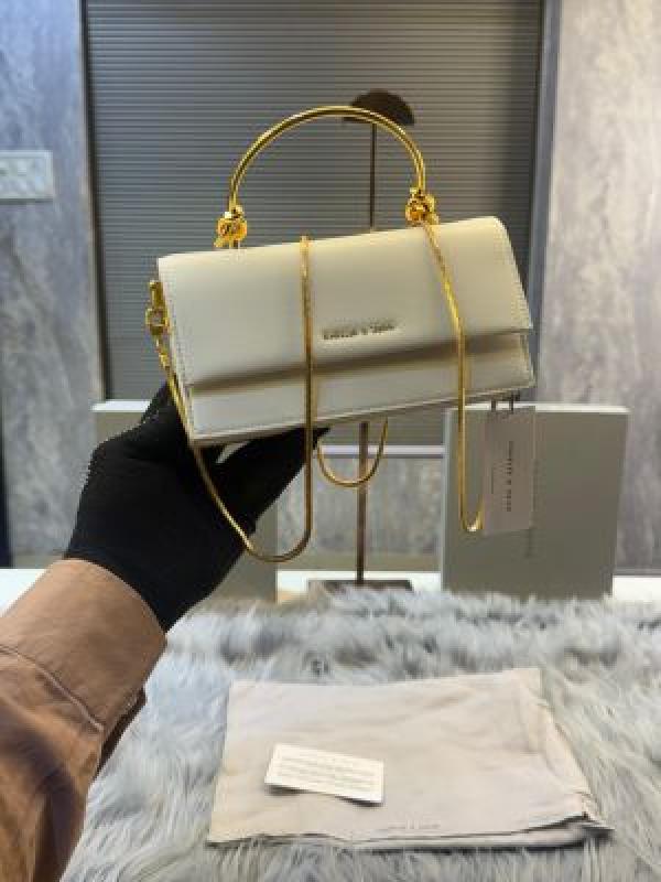 CHARLES & KEITH HOBO BAG WITH OG BOX white 5892