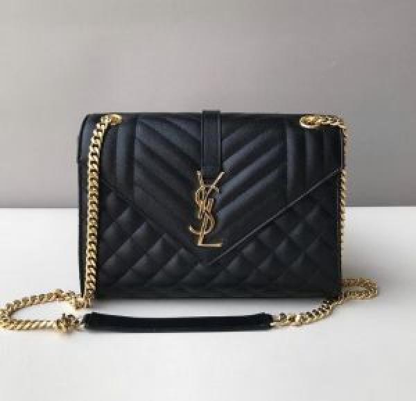 YSL SAINT LAURENT COLLEGE MEDIUM CHAIN BAG khaki dubble box packing 5380