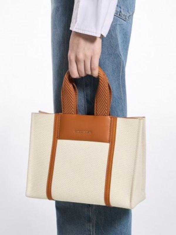 Charles keith mini shalia tote bag black 5121