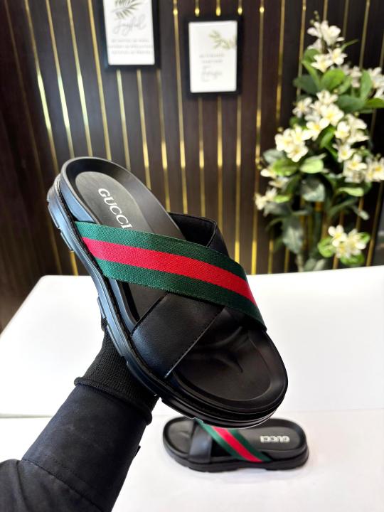 Gucci Cross Strap Slide Multi