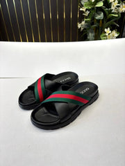 Gucci Cross Strap Slide Multi