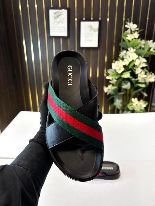 Gucci Cross Strap Slide Multi