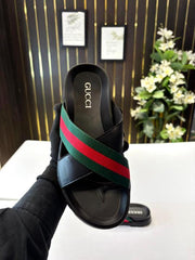 Gucci Cross Strap Slide Multi
