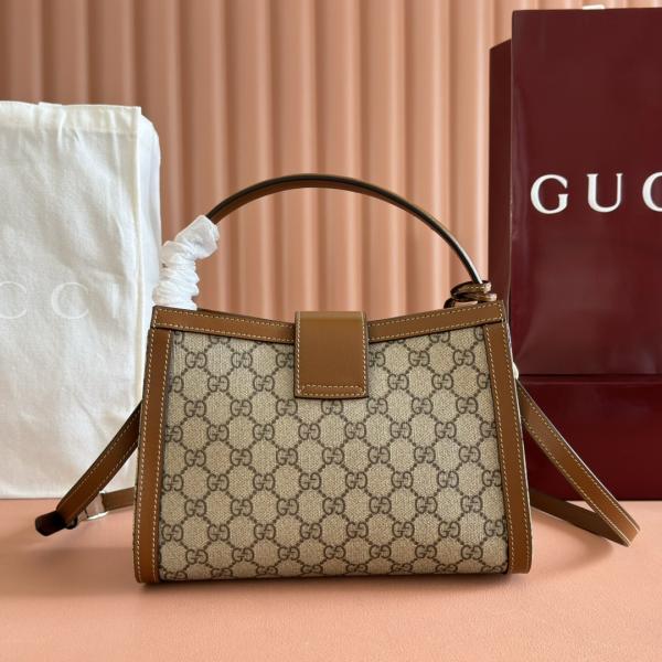 Gucci Padlock Medium Top Handle Bag With OG Box Dust Cover Beige Brown 838992
