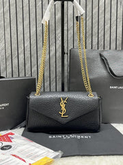 YSL CB Calypso Black Shoulder Bag With Original Box Dust Cover Carry Bag Premium Packaging