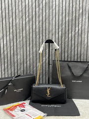 YSL CB Calypso Black Shoulder Bag With Original Box Dust Cover Carry Bag Premium Packaging
