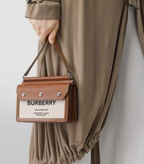 Burberry Horseferry Pocket Cross Body Bag With OG Box Dust Bag (Brown-205)