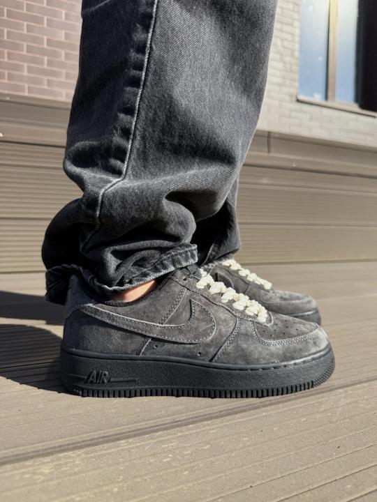 AirForce 1 Low Shadow Grey Black Suede Quality