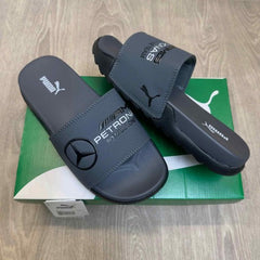 Puma Mercedes AMG Petronas Soft Comfort Premium Grey Black Slides