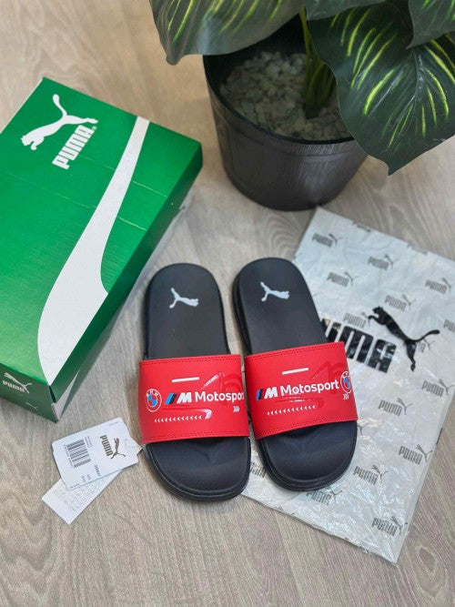 Puma BMW Motorsport Soft Comfort Premium Red Black Slides